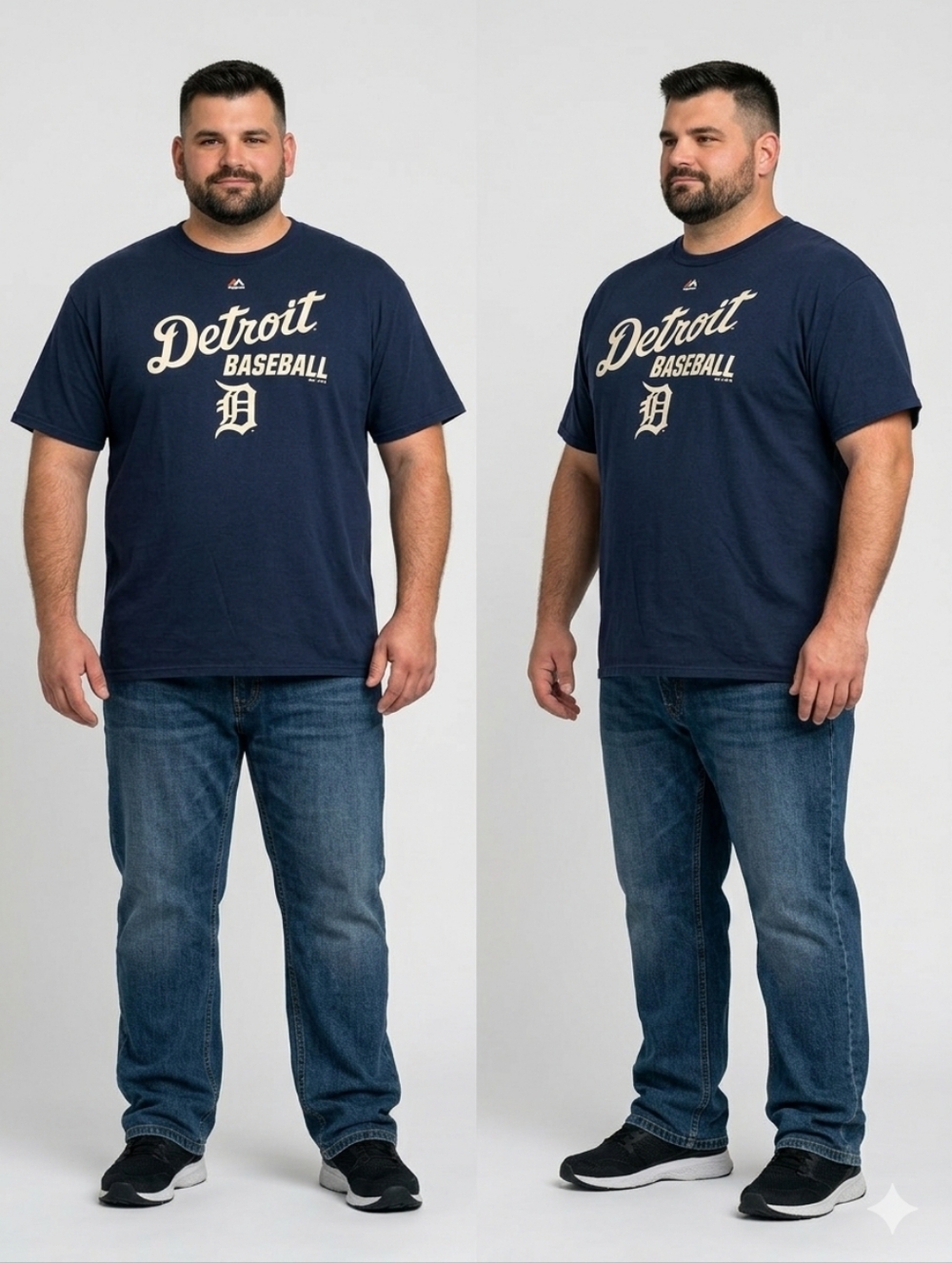 Detroit Tigers Majestic Navy Baseball Tee 2XL